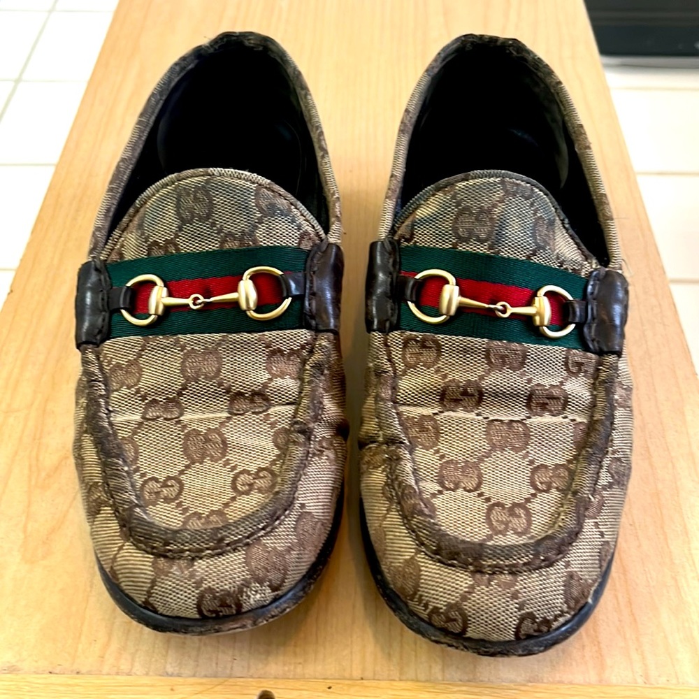 Gucci horsebit monogram loafers